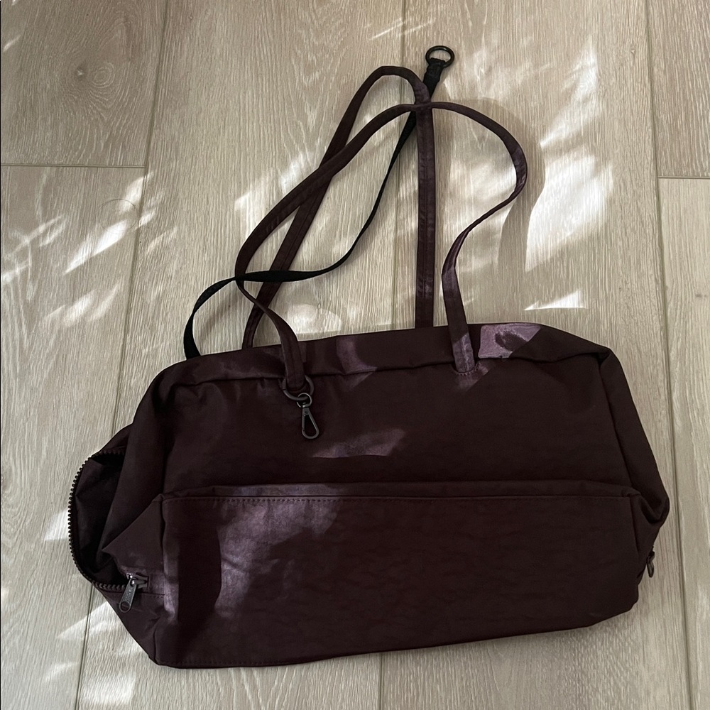 BAGGU Chocolate Plum Medium Bowler Bag